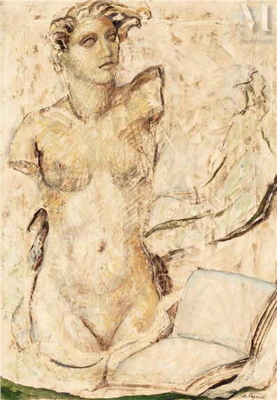 Composition au buste et au livre by Maria Aleksandrovna Lagorio