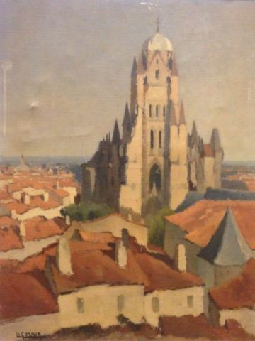 Village breton, l'église by Ulysse Gorrin