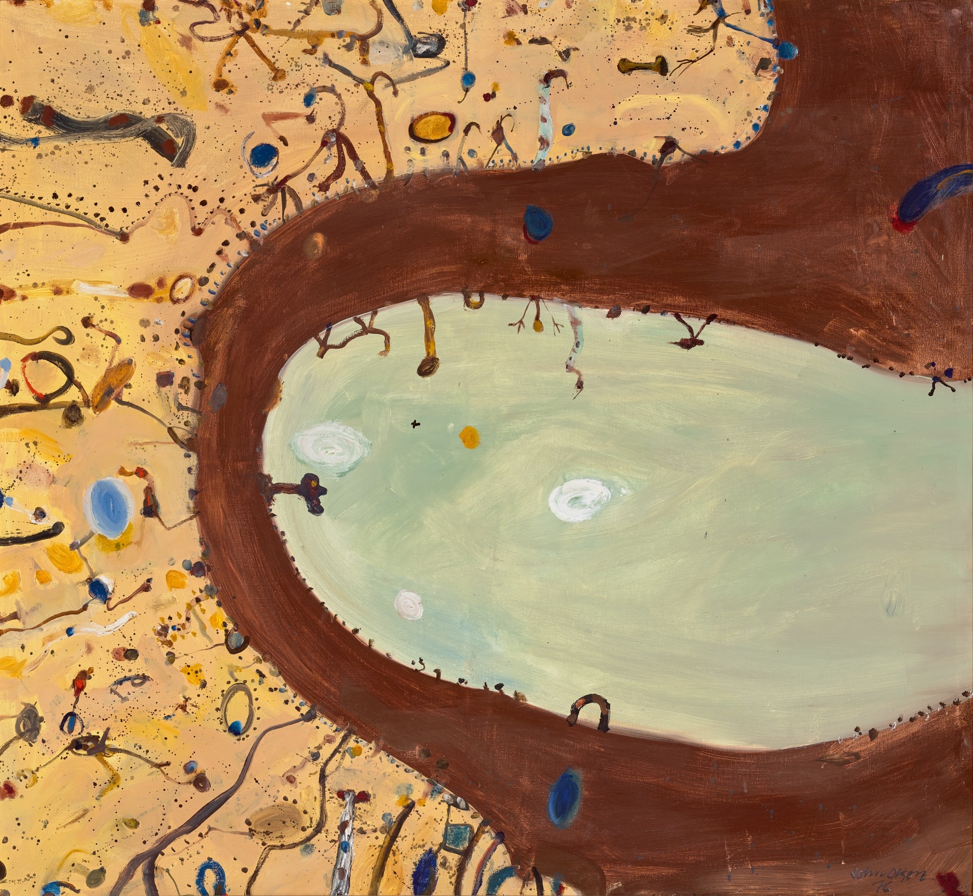 Artwork by John Olsen, DARK VOID, Made of oil on canvas