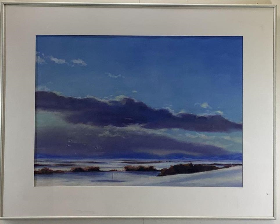 Artwork by Bruce Park, SDLR '90 and titled en verso "Lone Cloud", Made of Pastel