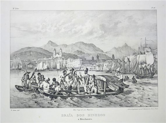 BRAIA DOS MINEROS à RIO DE JANEIRO by Johann Moritz Rugendas, Victor Adam, c.1835
