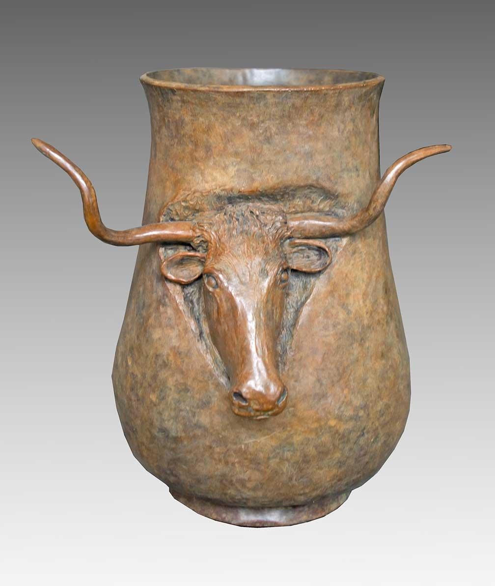 H. Clay Dahlberg Longhorn Vase MutualArt