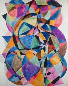 Artwork by Lipot Bohm, Kompozíció, Made of oil on board