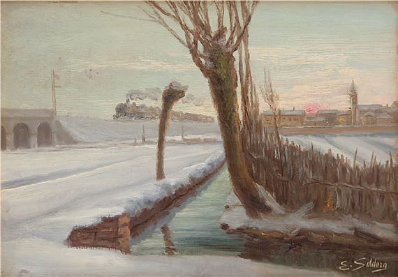 Tramonto in paese by Erminio Soldera