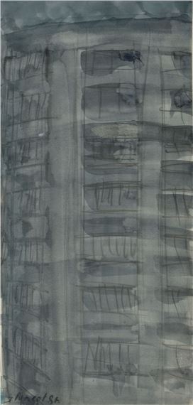 Building, grey-blue variation