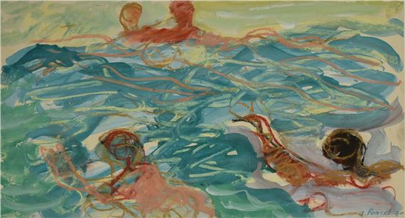 The swimmers by Jacques Poncet, 1970