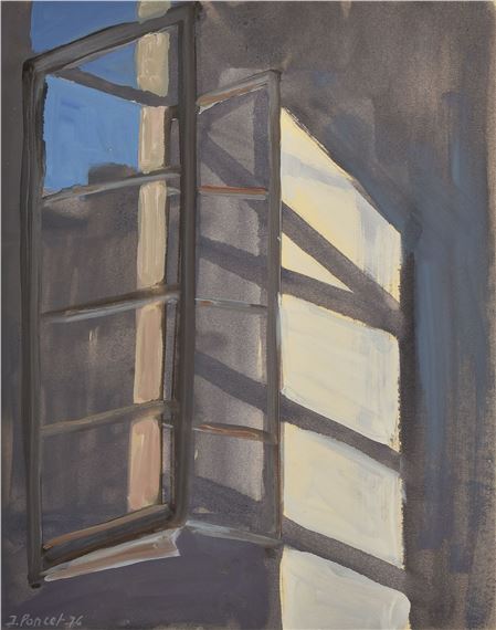 The half-opened window