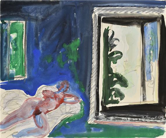 The nude, window on the garden