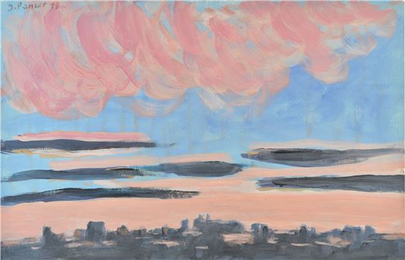 The roofs, the pink dawn by Jacques Poncet, 1999