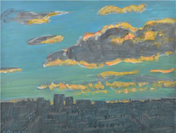 The roofs, shades of blue by Jacques Poncet, 1999