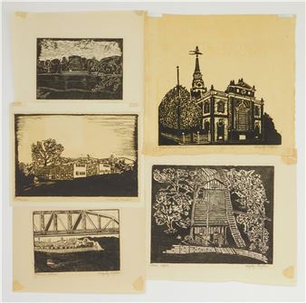 ''Blaine Island''; ''Blenko''; ''Christ Church, Philadelphia 1727''; ''Mine Tipple''; ''Showboat' - Kingsley Hughes