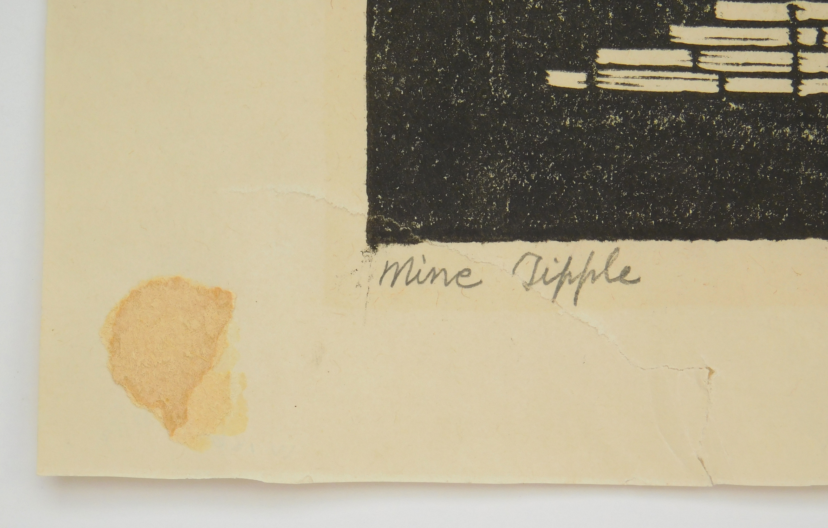 Artwork by Kingsley Hughes, ''Blaine Island''; ''Blenko''; ''Christ Church, Philadelphia 1727''; ''Mine Tipple''; ''Showboat', Made of woodcuts