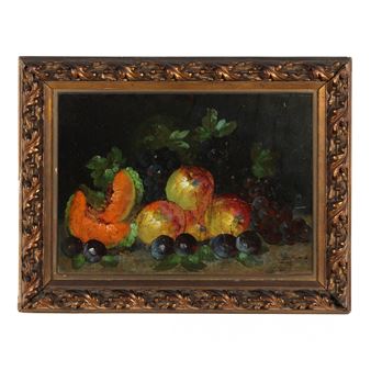 Still Life with Cantaloupe - Franz Stoitzner
