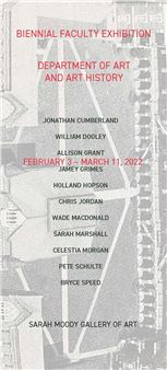 Department of Art and Art History Faculty Biennial Exhibition - Sarah Moody Gallery of Art