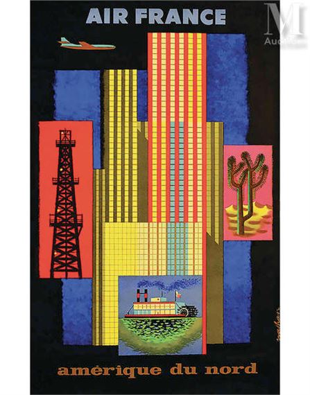 AIRLINES UNITED AIRLINES Rdtn-POSTER HQ 50x70cm d'une AFFICHE VINTAGE