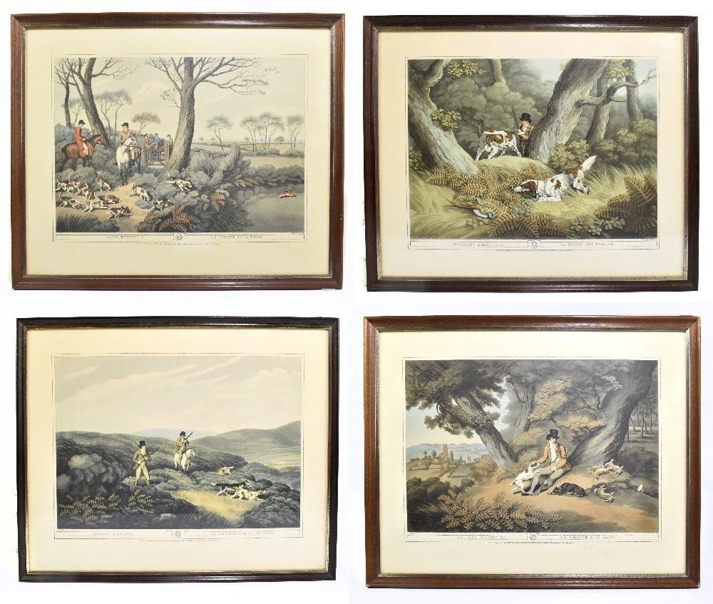 Artwork by Sam Hewitt, a set of four coloured prints taken from the engravings, Made of coloured prints