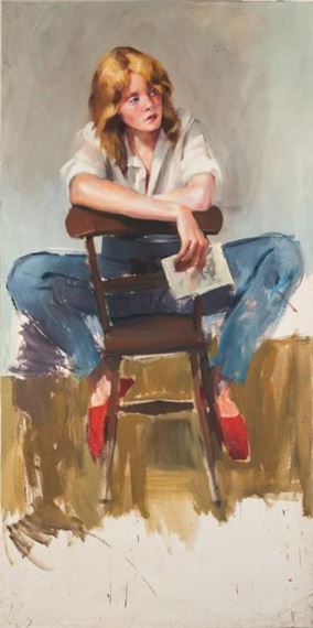 Seated Girl by Robert Lenkiewicz