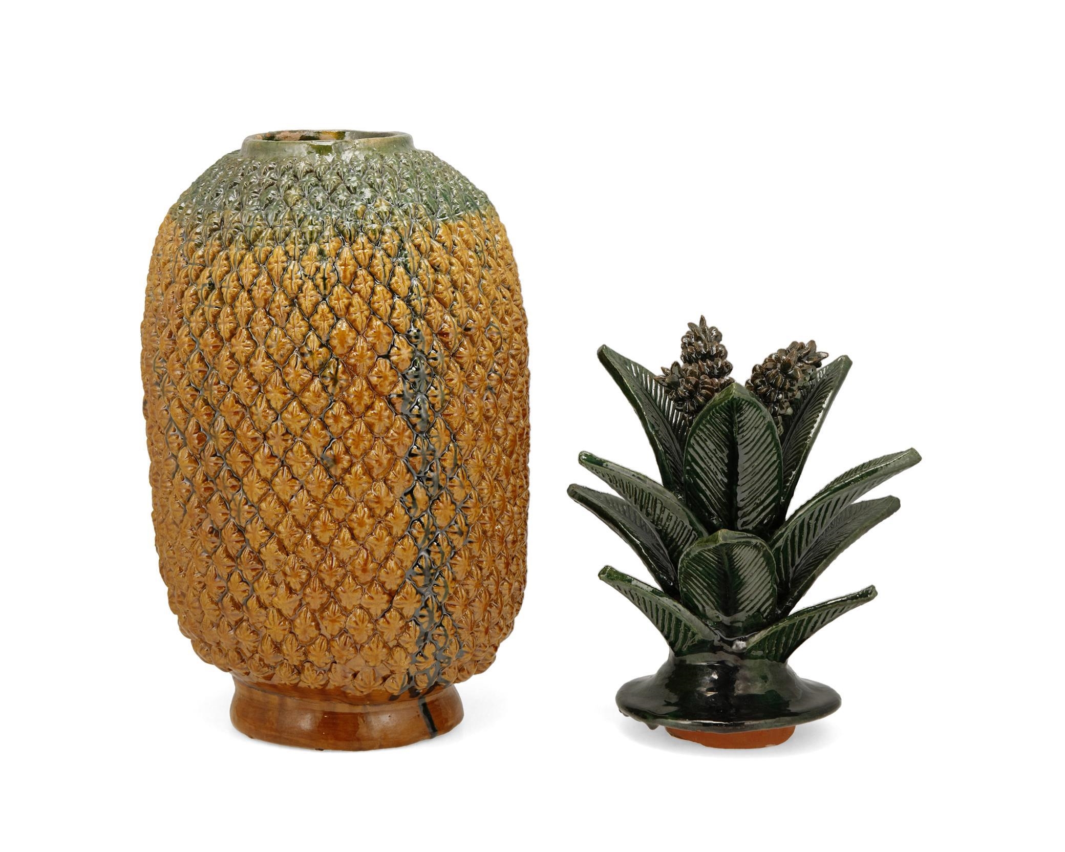 Hilario Alejos Madrigal A Michoacán pottery pineapple jar MutualArt