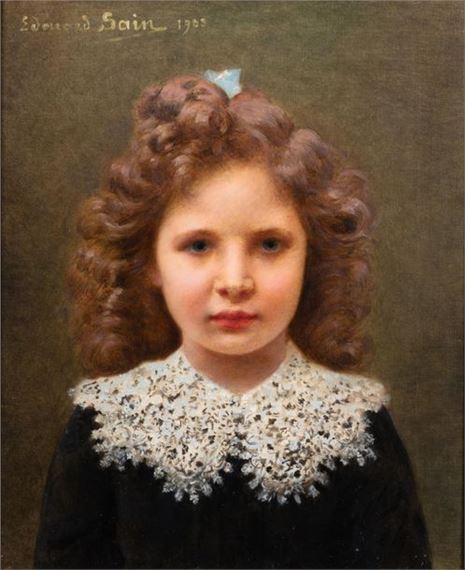 Child Portrait by Edouard Alexandre Sain