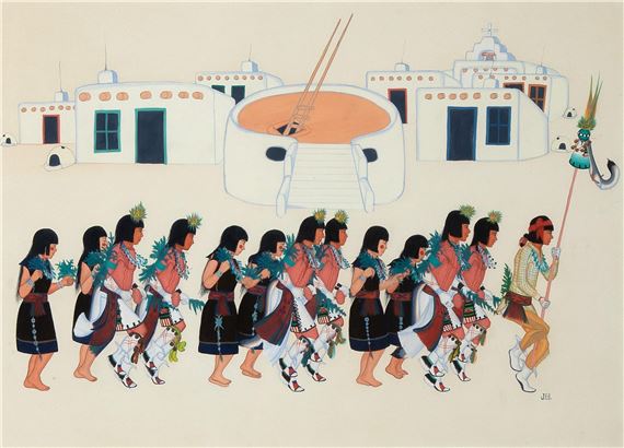 Untitled (Kiva Dance Ceremony) by Joe Herrera