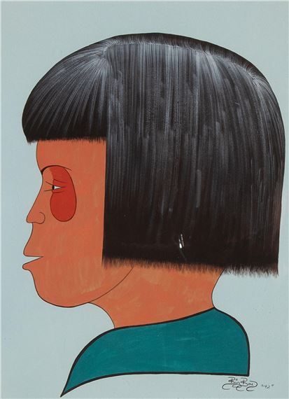 Untitled (Child's Profile) by Larry Big Bow, 1942