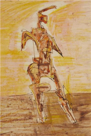 "Images of Mutation - Man & Armour - Warrior I," by Colin Spencer, 1982