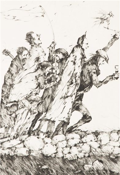 Band of merrymakers by Gertrude Degenhardt