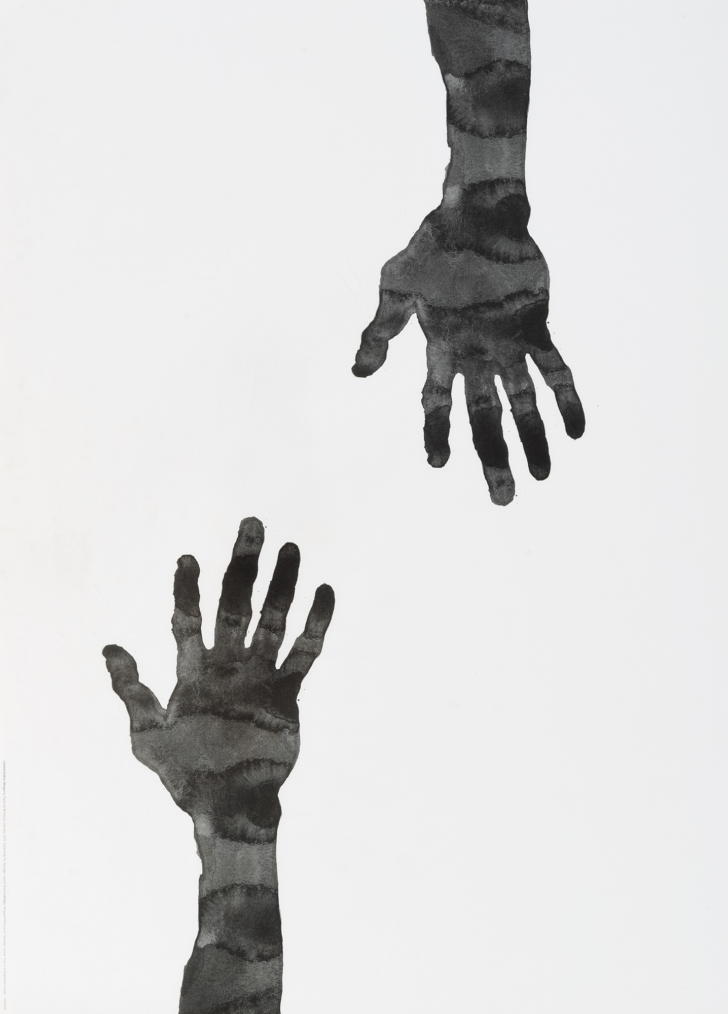 Artwork by Antony Gormley, Hands, Made of offset lithograph on paper