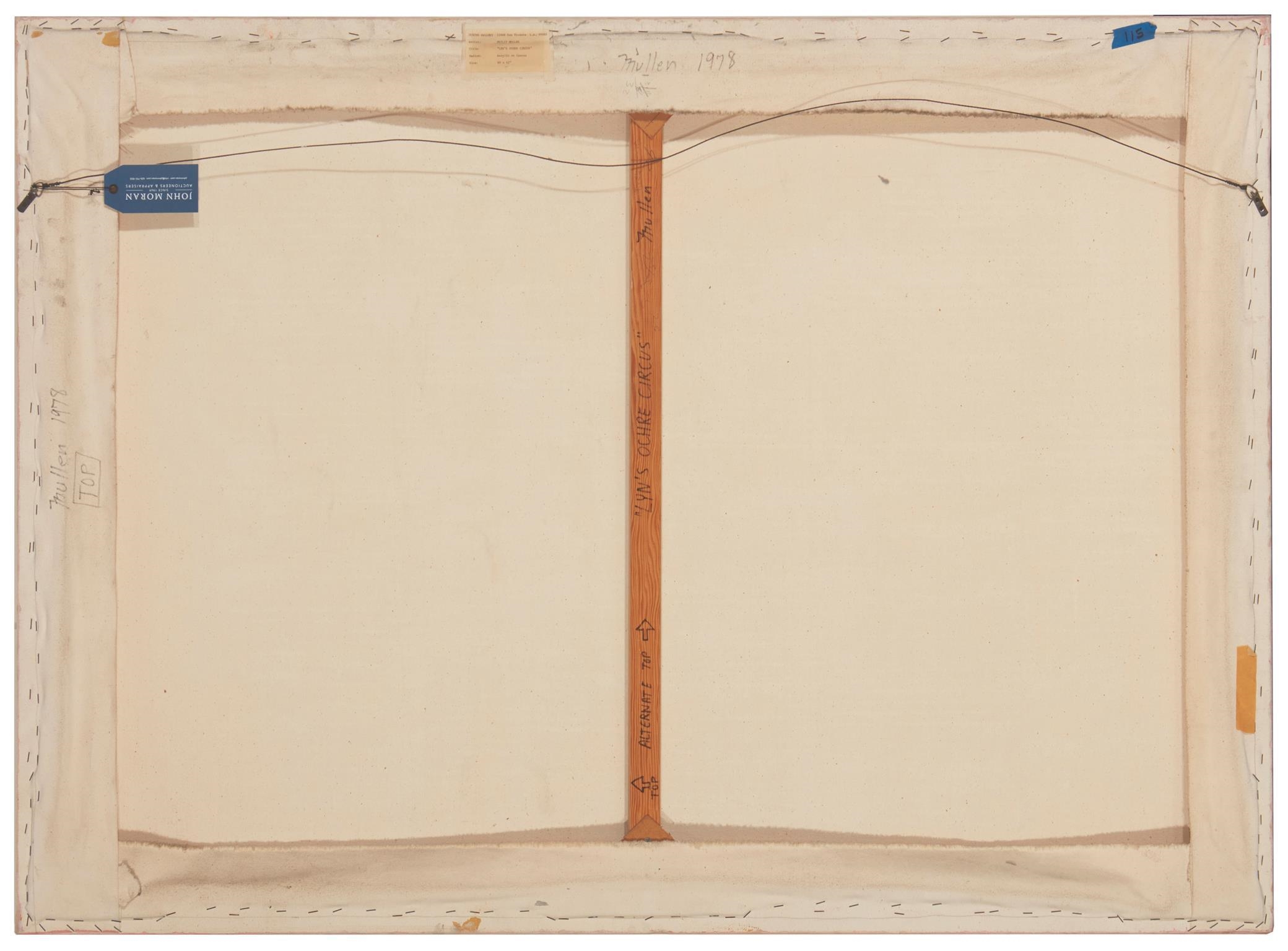 Artwork by Philip Edward Mullen, "Lyn's Ochre Circus,", Made of Acrylic and graphite on canvas