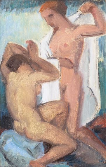 Two Nudes by Dorothea Maetzel-Johannsen, 1927