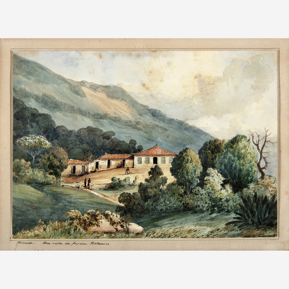 Artwork by C. Argenti, FAZENDA BOA VISTA DO JARDIM BOTÂNICO,, Made of WATERCOLOR ON PAPER.