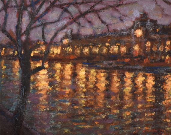 La Muse é d 'Orsay at Night by John Mackie, 1994