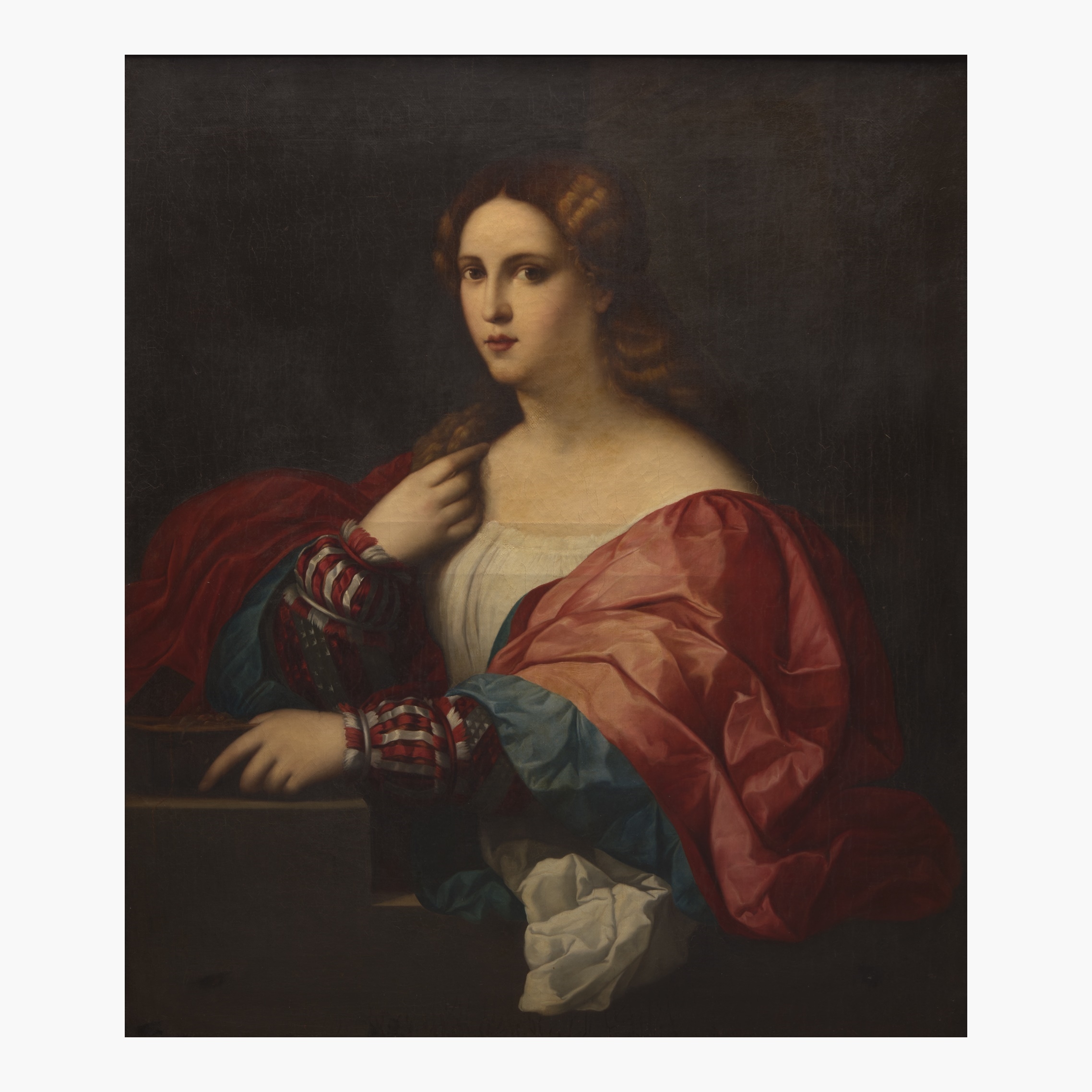 Portrait of a Young Woman Known as 'La Bella' by Jacopo Palma il Vecchio