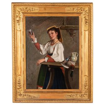 Popolana con bicchiere - David Sani