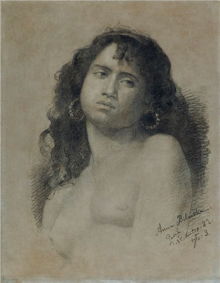 PORTRET MODELKI – CYGANKA by Anna Bilinska, 25 XI 1882