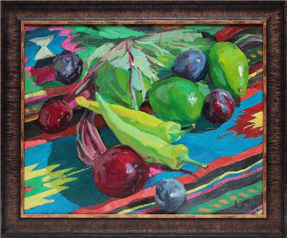 Plum and avocado on a Bulgarian carpet by Oksana Vadimovna Ageeva (gerasimova), 2018