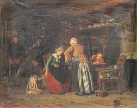 Genre Scene by Ferdinand Fagerlin, 1873