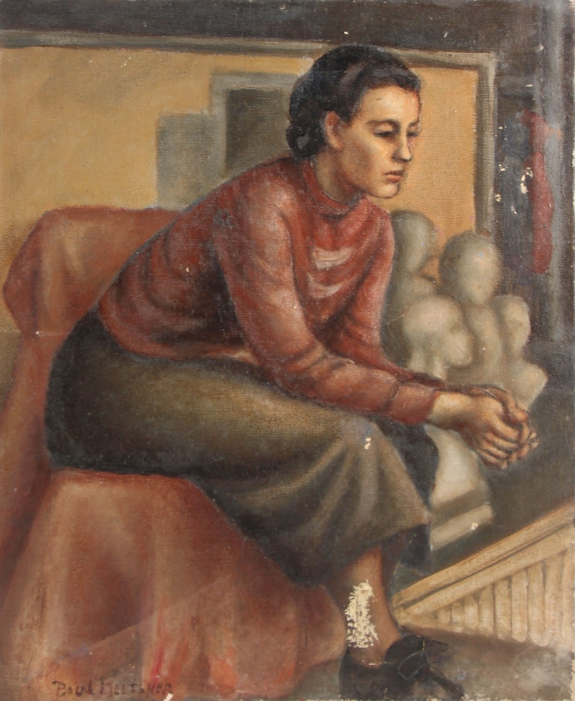 Artwork by Paul Raphael Meltsner, Portrait of a Lady, Made of Oil on canvas