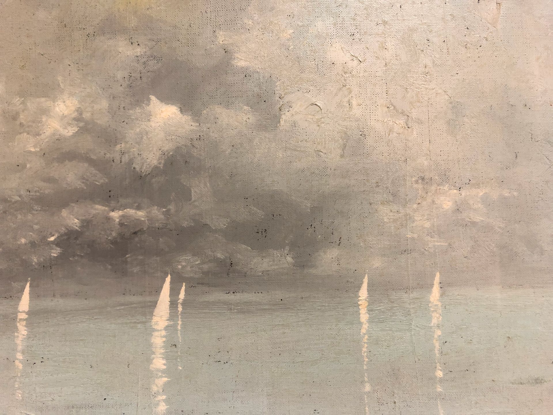 Artwork by Saint-alban, White Sails, Made of oil on canvas