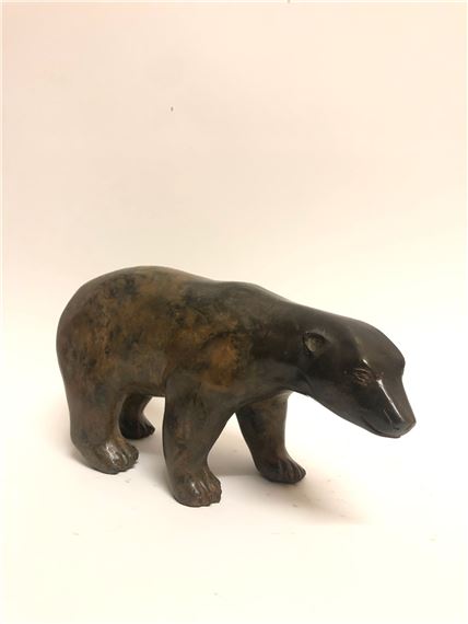 Deux Sculptures Ours En Bronze - Pierre Chenet - Animalier - 50 Cm - Vintage 1970