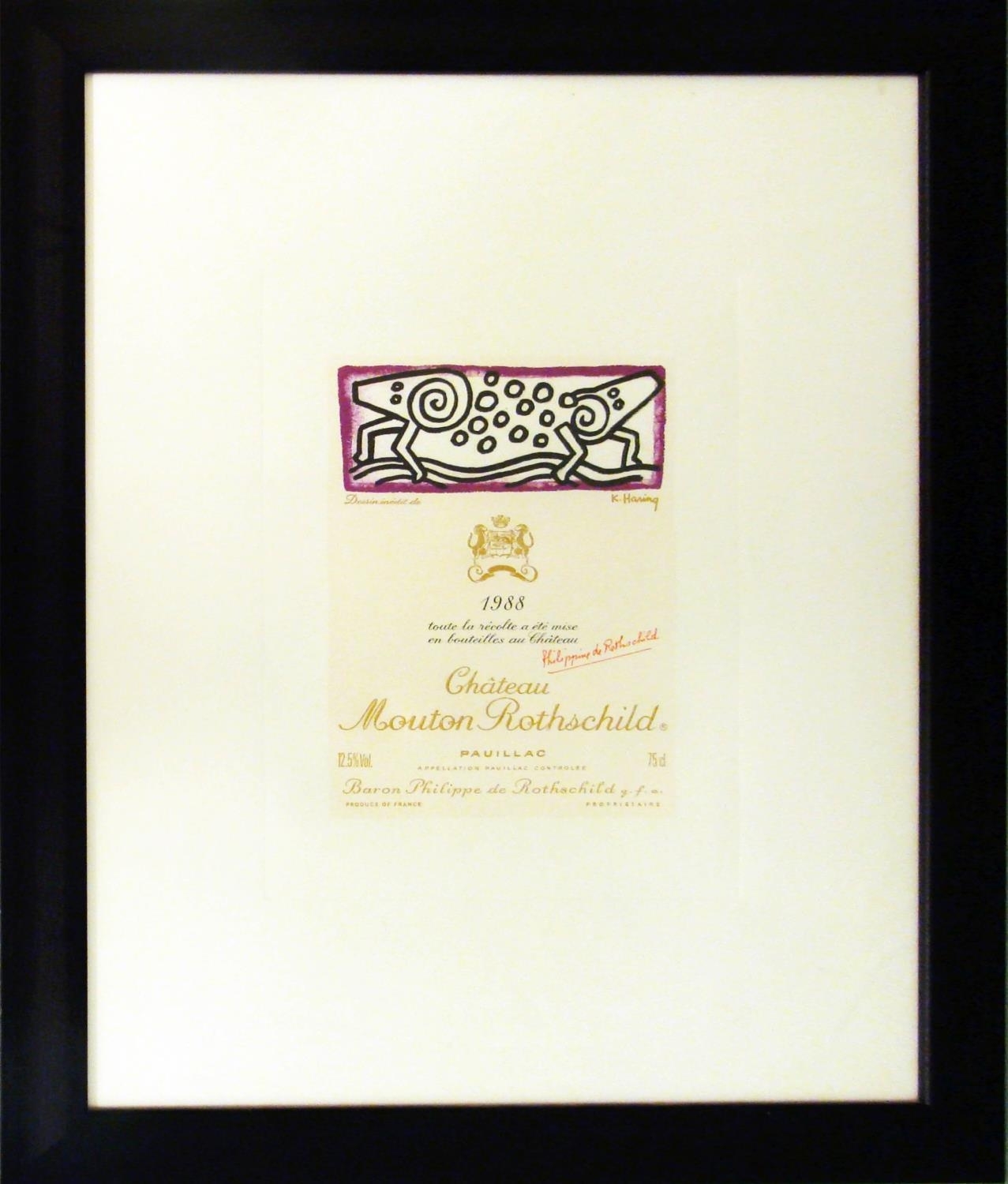 Keith Haring | After KEITH HARING 'Château Mouton Rothschild' | MutualArt