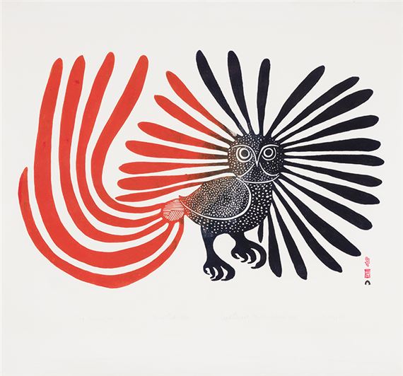 The Enchanted Owl by Kenojuak Ashevak, dated 1960