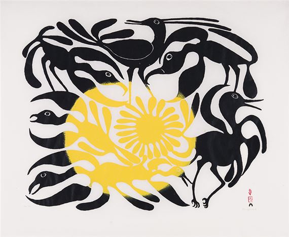 Arrival of the Sun by Kenojuak Ashevak, 1962