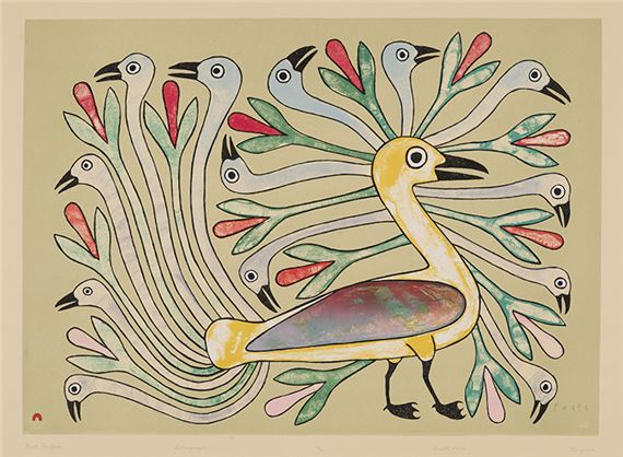 Bird Fanfare by Kenojuak Ashevak, dated 2012