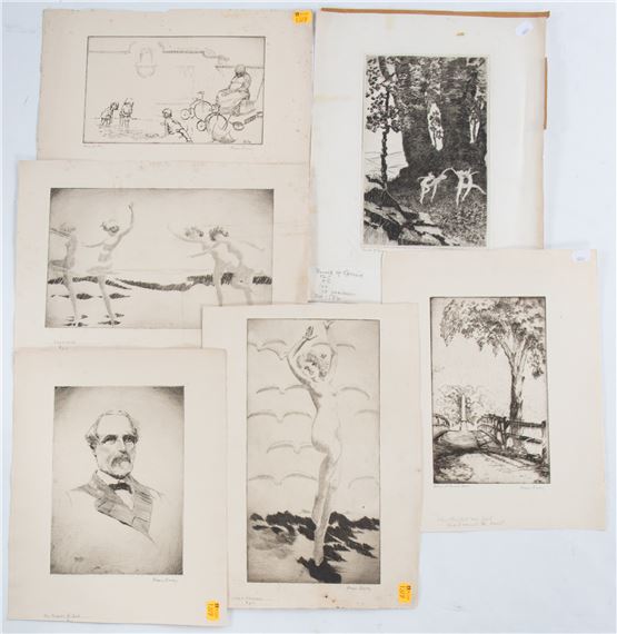 Hopper Emory | Six Unframed Etchings | MutualArt