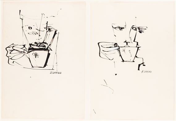 Sketch of the illustration by Roman Opalka, circa 1957