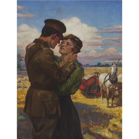 CANADIAN SOLDIER RETURNING HOME, CA. by Harry C. Edwards, circa 1917