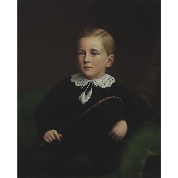 PORTRAIT OF A YOUNG BOY by John Wycliffe Lowes Forster, 1878