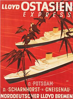 LLOYD OSTASIEN EXPRESS. Circa 1935. - Hugo Feldtmann