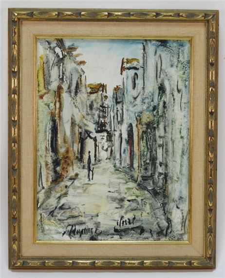 Zvi Raphaeli | Zvi Raphaeli Abstract Street View Painting | MutualArt